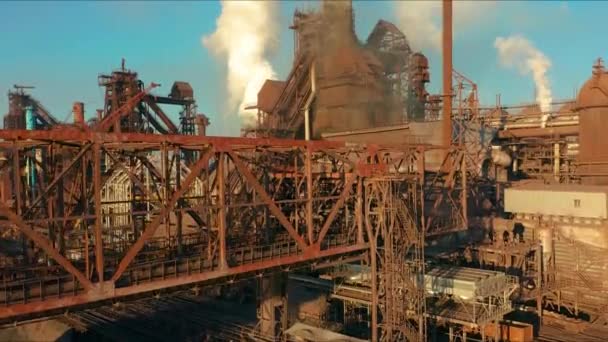 Maravilha Metalúrgica Testemunhando Processo Produção Metal Industrial Obter Olhar Interno — Vídeo de Stock
