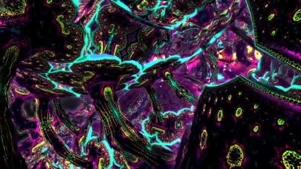 Experience Mind Bending Journey Camera Delves Deep Psychedelic Mushroom Visual — Stock Video