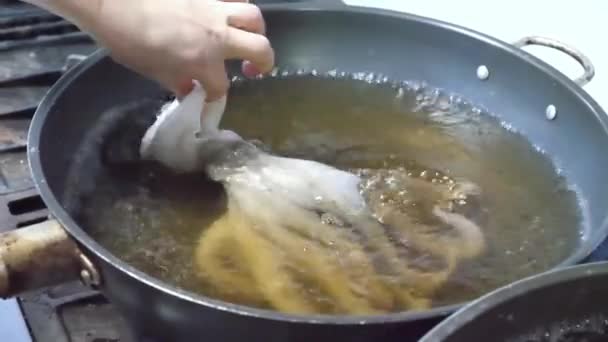 섬세한 접시를위한 해산물 섬세한 요리를 해산물을 준비하는 방법에 단계별 — 비디오