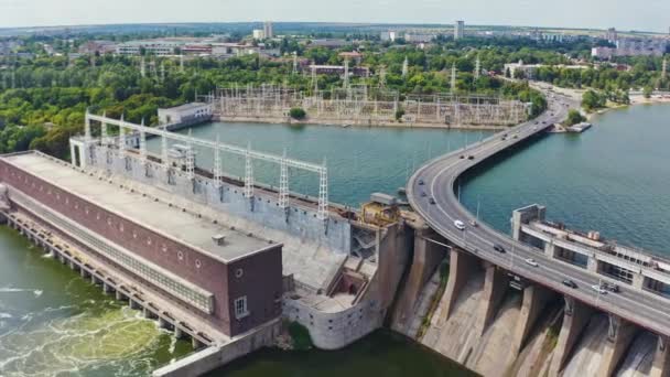 Vue Paysage Des Réservoirs Créés Par Les Barrages Centrales Hydroélectriques — Video