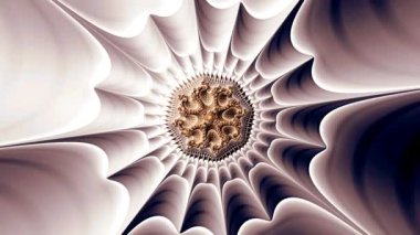 4k Soyut Çok Renkli Hareket Grafikleri arka planı. Fraktal dizilim 3 boyutlu. Yoga, kulüpler, gösteriler, mandala, fraktal animasyon.