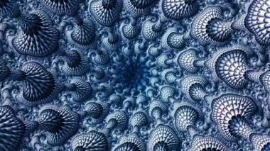 4k Soyut Çok Renkli Hareket Grafikleri arka planı. Fraktal dizilim 3 boyutlu. Yoga, kulüpler, gösteriler, mandala, fraktal animasyon.