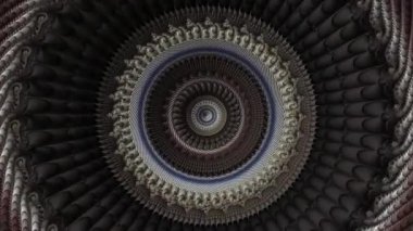 4k Soyut Çok Renkli Hareket Grafikleri arka planı. Fraktal dizilim 3 boyutlu. Yoga, kulüpler, gösteriler, mandala, fraktal animasyon.