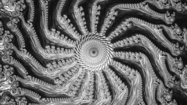 4k çözünürlüklü fraktal modellerin büyüleyici spiral tasarımı. Karmaşık 3 boyutlu fraktal desenlerin büyüleyici bir görüntüsü, büyüleyici 4K çözünürlüklü renklerin ve şekillerin büyüleyici dansında sarmalanıyor..