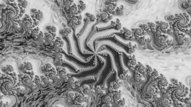 4k çözünürlüklü fraktal modellerin büyüleyici spiral tasarımı. Karmaşık 3 boyutlu fraktal desenlerin büyüleyici bir görüntüsü, büyüleyici 4K çözünürlüklü renklerin ve şekillerin büyüleyici dansında sarmalanıyor..