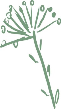 kolay vektör bitki illüstrasyonu