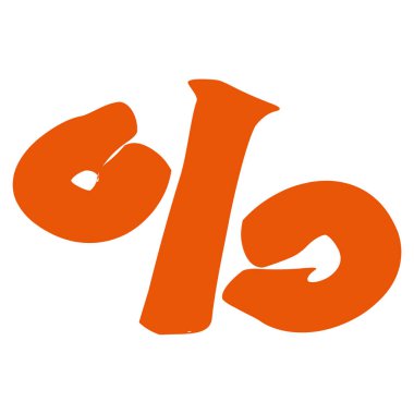 Yüzde işareti simgesi. Beyaz arkaplanda Vektör Düz El çizimi izole edildi. Infographic, Web Button, Reklam, Pazarlama Teklifi, Rozet, Satış Etiketi.