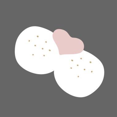 Kamera, görüntülü sohbet ya da fotoğraf uygulaması, karnaval eğlencesi Vector Flat illüt illüstrasyonunda Selfie filtresi için sevimli tavşan maskesi. Beyaz, pembe burunlu tavşan ağızlığı. Sanat için Paskalya Çizgi Filmi Tasarım Ögesi