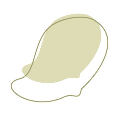 Metin için Sıvı Soyut şekil. İzole edilmiş Düz Vektör arkaplan çizimi. Metin için Yer ile Pastel Yeşil Renk modern şablonu. Asgari kıvrımlı tasarım. Kart, Poster için Geometrik Grafik Ögesi.