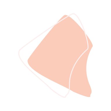 Pastel Grafik Elementi ve Beyaz Çizgi Sanatı izole edildi. Kabarcık mesajı, Çıkartma, Bayrak, Logo, Teklif, Flyer için Elle Çizilmiş Sıvı Düz Vektör İllüstrasyonu. Minimalist Tasarım Sanatı, Metin için alanı kopyala.