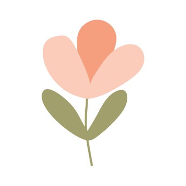 Çiçek ikonu. Düz tasarım stili modern vektör çizimi. Beyaz arka plan çizgi filmi Tasarım Elementi 'nde izole edilmiş. Bahar ve Bayram Dekorasyon Sanatı, Etiket, Kart, Davetiye.