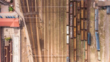 Railway station in Hradec Kralove from above