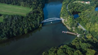 Pedestrian Bridge Over the River Svratka in Brno