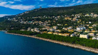 Seaside town Trieste from above, Italy