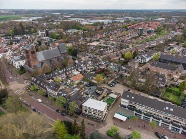 Hollanda 'nın Oisterwijk şehrinin en iyi manzarası.