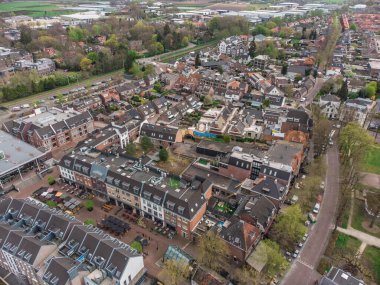 Hollanda 'nın Oisterwijk şehrinin en iyi manzarası.
