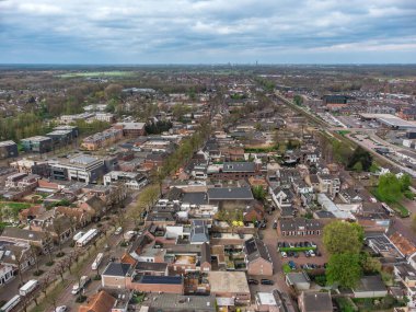 Hollanda 'nın Oisterwijk şehrinin en iyi manzarası.