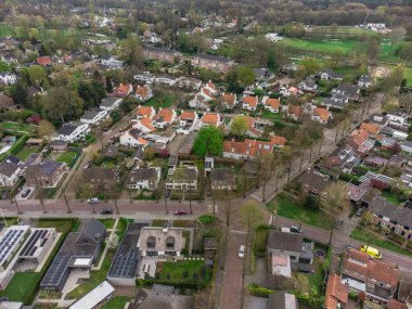 Hollanda 'nın Oisterwijk şehrinin en iyi manzarası.