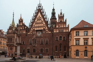 Belediye ve Pazar Meydanı. Wroclaw Polonya