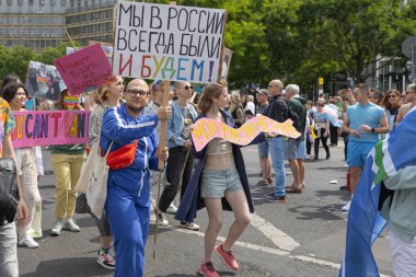 Berlin, Almanya - 07.22.2023: Christopher Caddesi 2023 Berlin