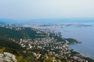 Trieste Adriyatik Deniz Sahili Yukarıdan, İtalya