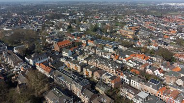 Tiel Eski Şehir Merkezi 'nin Hava Görüntüsü