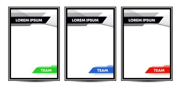 Sport Speler Trading Card Frame Grens Template Ontwerp Flyer — Stockvector