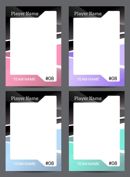 Sport Player Trading Card Frame Border Template Design — 스톡 벡터