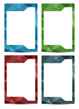Identification abstract card frame border template design flyer