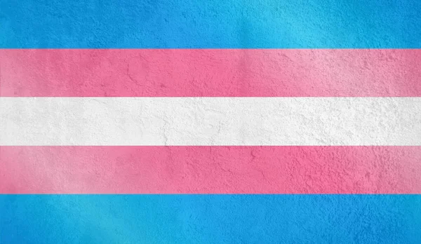 Vlajka Transgender Symbolu Nad Betonovým Texturou Pozadí — Stock fotografie
