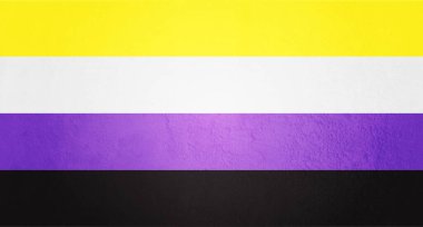 Grunge doku arkaplanı üzerine İkili Bayrak olmayan pankart