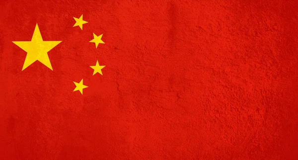 China Land Vlag Banner Grunge Textuur — Stockfoto