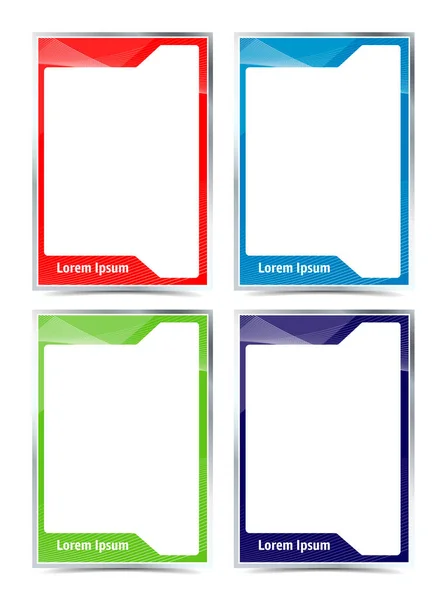 团队成员交易卡框架边界模板设计传单集 — 图库矢量图片