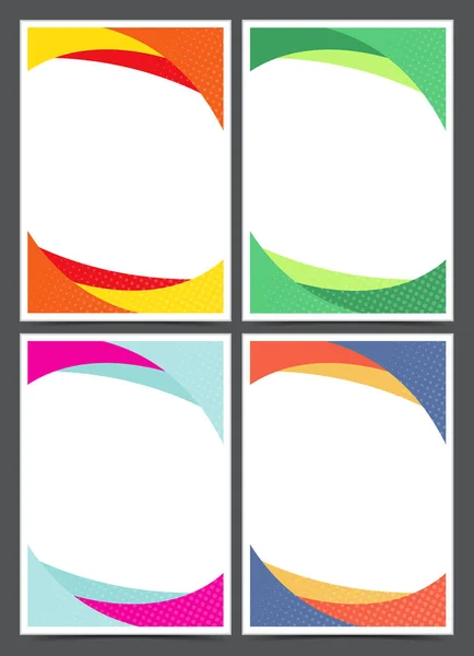 Design Dinâmico Abstrato Para Moldura Cartões Vetor Cobertura — Vetor de Stock