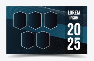 Fotoğraf çerçevesi kolajını tebrik ederim mavi soyut arkaplan tasarımı. 