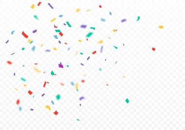 Bursting Colorful Confetti celebrations design isolated on transparent background clipart