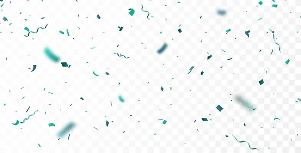 Illustration Vectorielle Confettis Bleus Tombants Isolés Sur Fond Blanc — Image vectorielle