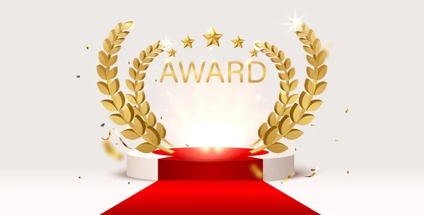 Kraliyet Ödüllerinin Vektör İllüstrasyonu, Kırmızı Halı ve Podyum Işıkları