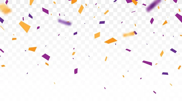 Векторный Рисунок Фиолетовых Оранжевых Конфет Ленточный Баннер Выделенный Прозрачном Фоне — стоковый вектор