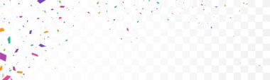 Vector Illustration of Colorful confetti isolated on white background clipart