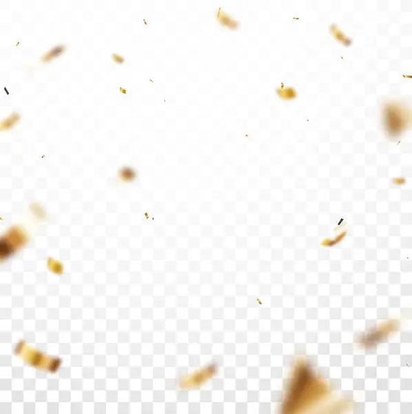 Векторное Изображение Золотого Конфетти Знамени Лентой Изолированное Прозрачном Фоне Лицензионные Стоковые Векторы