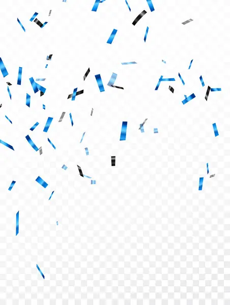 Vector Illustratie Van Blue Confetti Lint Geïsoleerd Transparante Achtergrond Rechtenvrije Stockillustraties