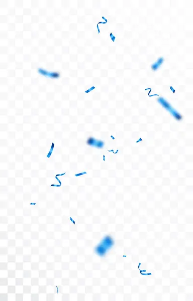 Illustration Vectorielle Des Confettis Rubans Bleus Isolés Sur Fond Transparent Illustration De Stock