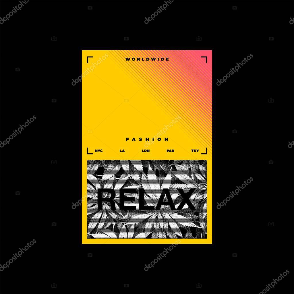 Relax cannabis slogan simple vintage fashion