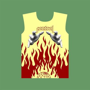 Tişört, gömlek, marka ve diğer giyim endüstrilerinin üretimi için basit, zarif ve trend tarzına sahip vektör tasarımı