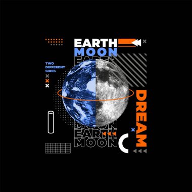 Tişört, gömlek, marka ve diğer giyim endüstrilerinin üretimi için basit, zarif ve trend tarzına sahip vektör tasarımı