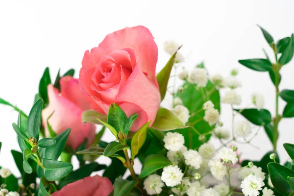 Gyönyörű Rózsaszín Rózsa Virág Csokor — Stock Fotó