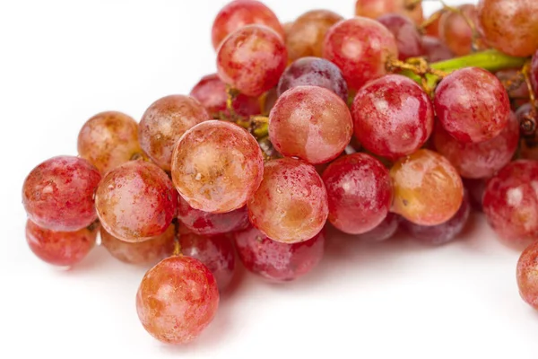 stock image Fresh red grapes isolated on white background, copy space