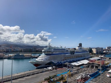 İspanya, Gran Canaria limanındaki AIDA Sol yolcu gemisi, 19 Şubat 2023