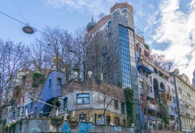 The famous Hundertwasser House on a cold winter day in Vienna, Austria, December 24th 2022